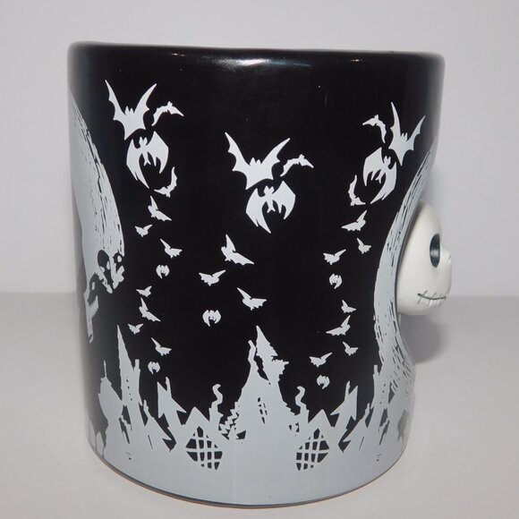 The Nightmare Before Christmas Jack Skellington Spinning Head 20 oz Black mug - Picture 8 of 10